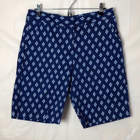 Alice Hope 10” Diamond Pattern Bermuda Shorts 10 - Picture 1 of 7